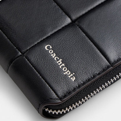 Coach Zip Around Wallet In Upcrafted Leather Black
