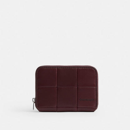 Coach Zip Around Wallet In Upcrafted Leather Merlot