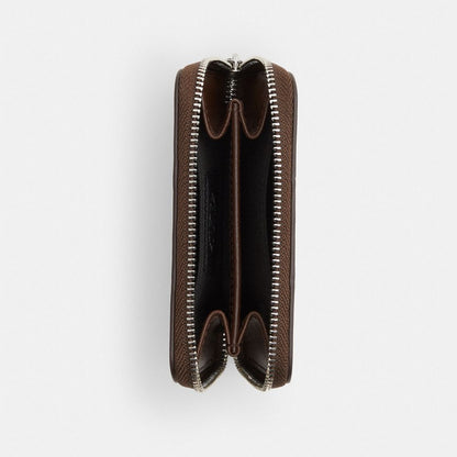 Coach Zip Around Wallet In Checkerboard Upcrafted Leather Maple 1