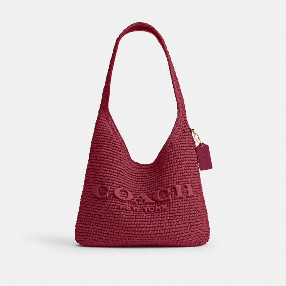 Coach Brooklyn Shoulder Bag 28 Brass Dark Fuchsia