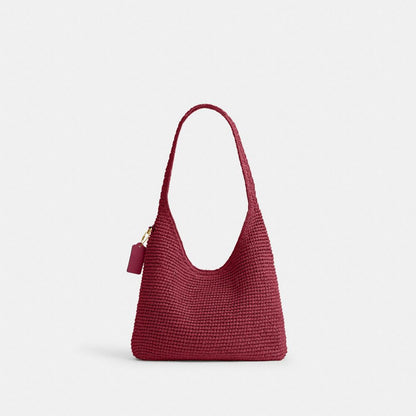 Coach Brooklyn Shoulder Bag 28 Brass Dark Fuchsia
