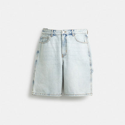 Coach Signature Denim Shorts East River Wash