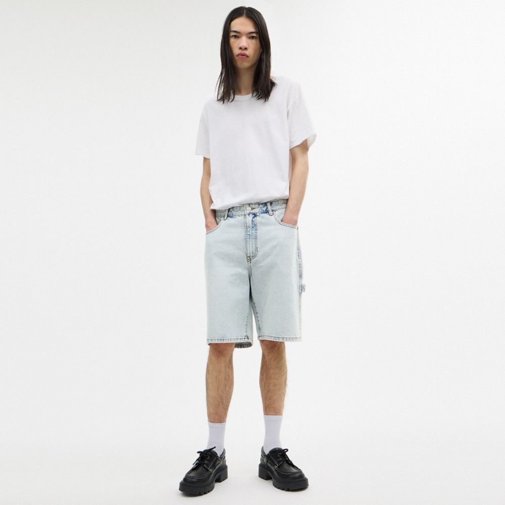 Coach Signature Denim Shorts East River Wash