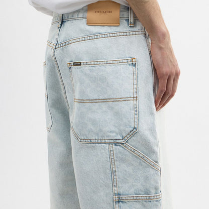 Coach Signature Denim Shorts East River Wash