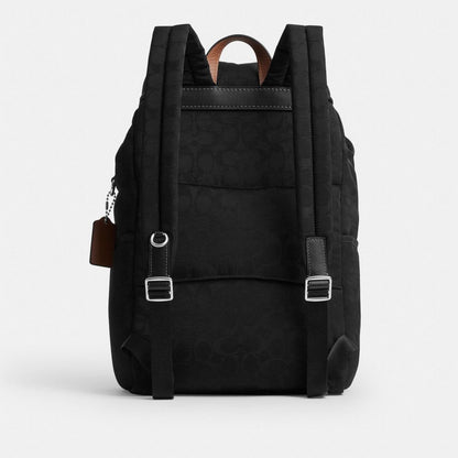 Coach Logan Backpack In Signature Nylon Black