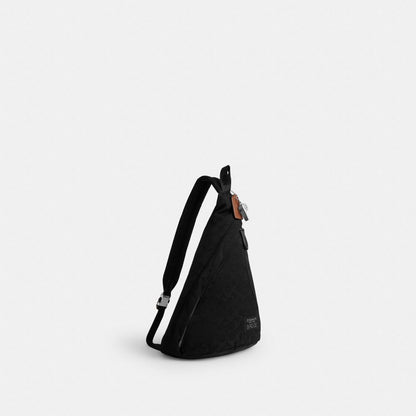 Coach Lachlan Sling In Signature Nylon Black
