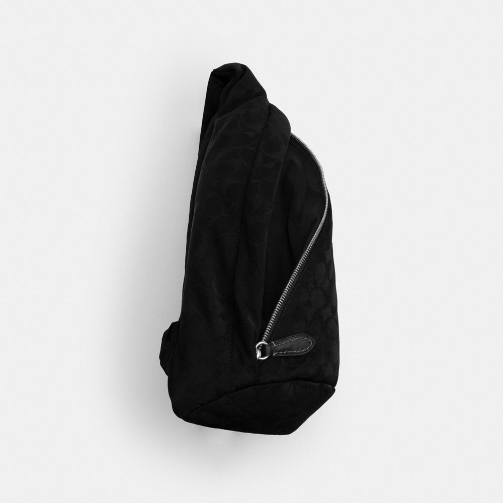 Coach Lachlan Sling In Signature Nylon Black