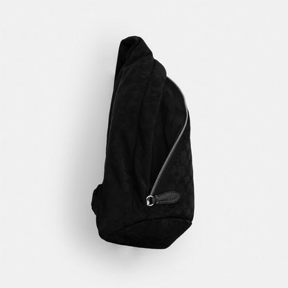 Coach Lachlan Sling In Signature Nylon Black