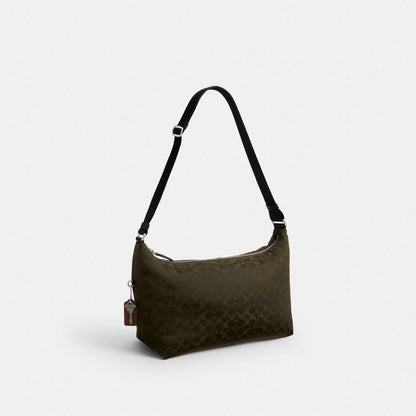 Coach Leo Crossbody In Signature Nylon Dark Moss