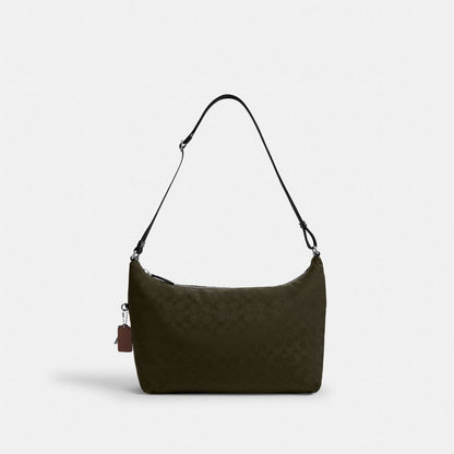 Coach Leo Crossbody In Signature Nylon Dark Moss