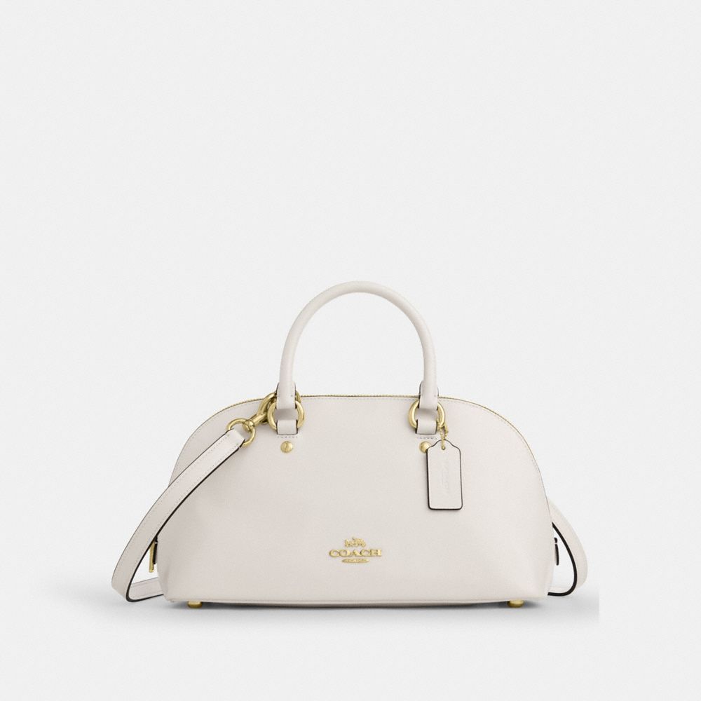 Coach Lara Satchel Bag Gold Chalk