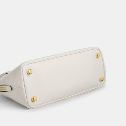 Coach Lara Satchel Bag Gold Chalk