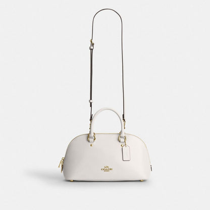 Coach Lara Satchel Bag Gold Chalk