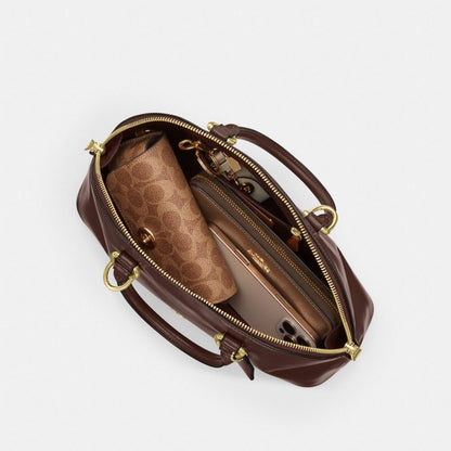 Coach Lara Satchel Bag Gold Maple