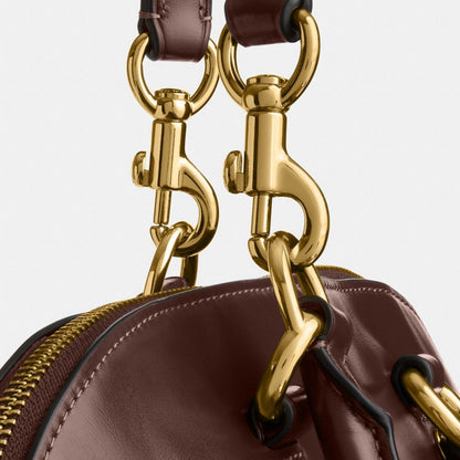 Coach Lara Satchel Bag Gold Maple