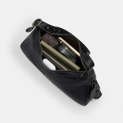 Coach Ella Small Shoulder Bag Gunmetal Black