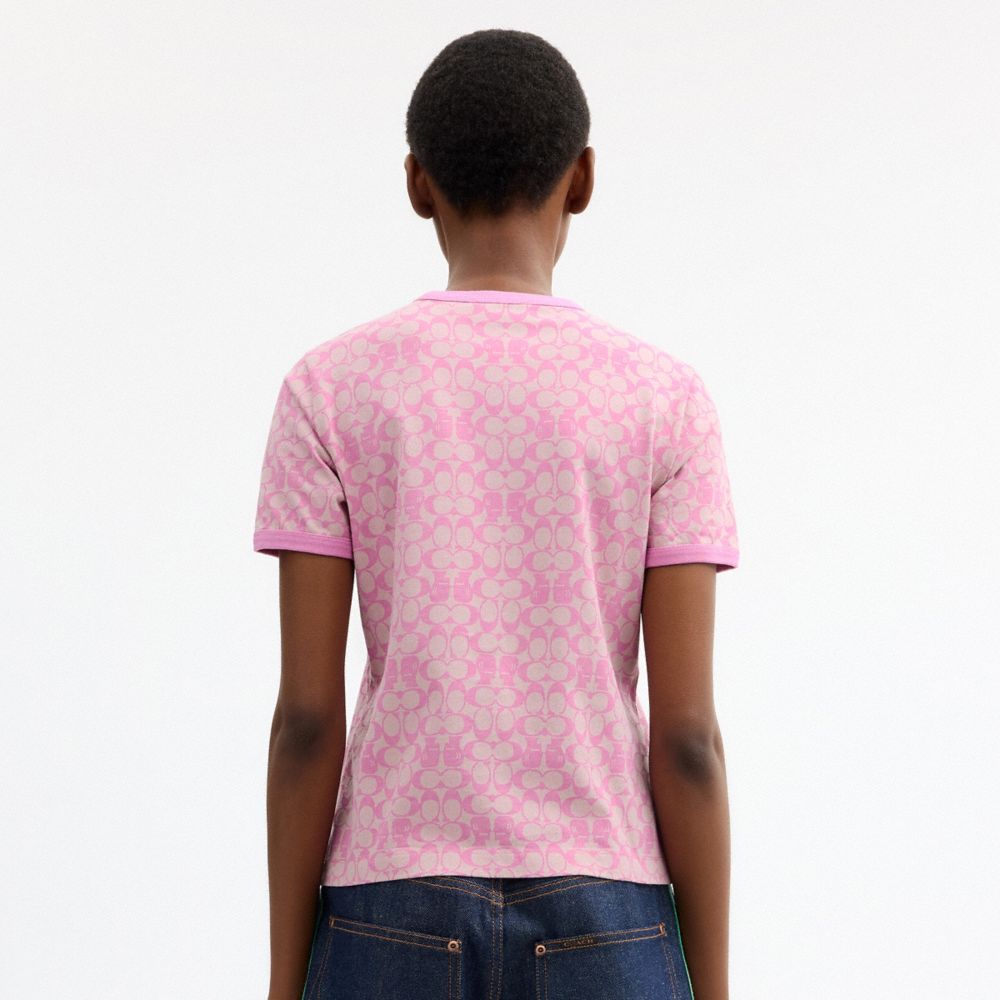 Coach Coach | Brain Dead Signature Ringer T Shirt Fuschia
