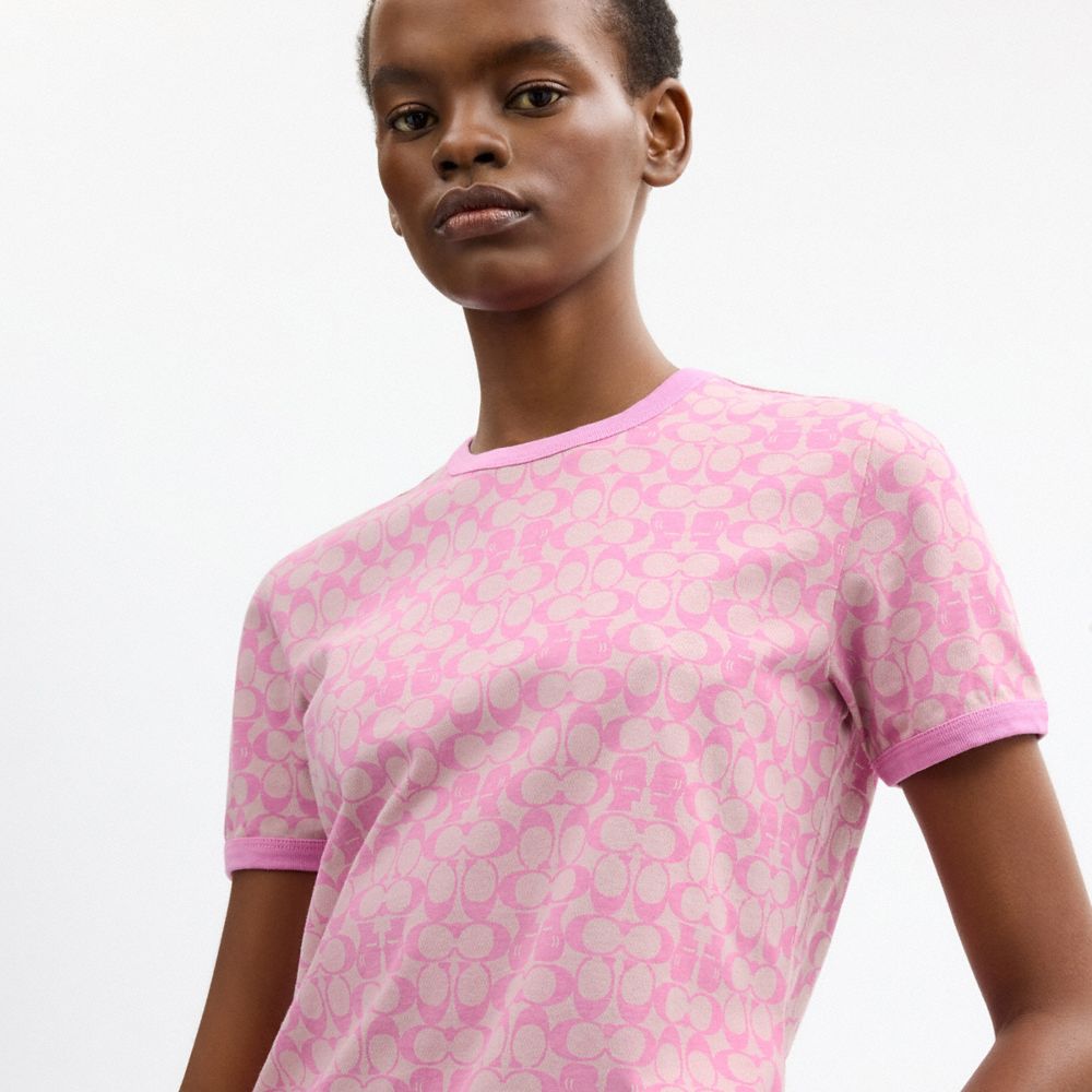 Coach Coach | Brain Dead Signature Ringer T Shirt Fuschia