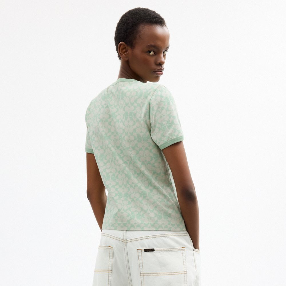 Coach Coach | Brain Dead Signature Ringer T Shirt Mint