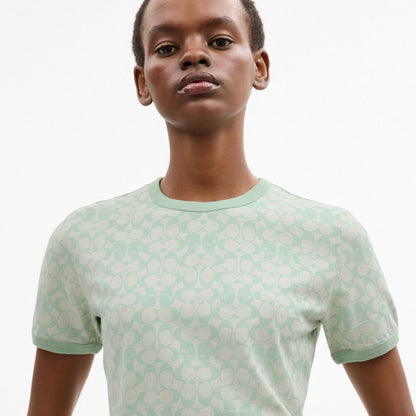 Coach Coach | Brain Dead Signature Ringer T Shirt Mint