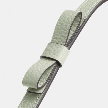 Coach Nolita 19 With Floral Print And Bow Gold Pale Green