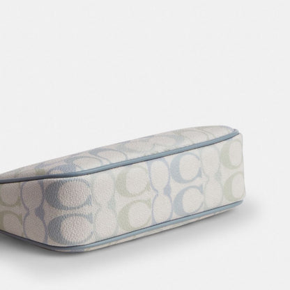 Coach Nolita 19 In Signature Canvas Silver Chalk Blue