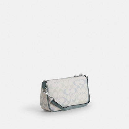 Coach Nolita 19 In Signature Canvas Silver Chalk Blue