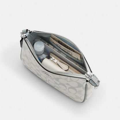 Coach Nolita 19 In Signature Canvas Silver Chalk Blue