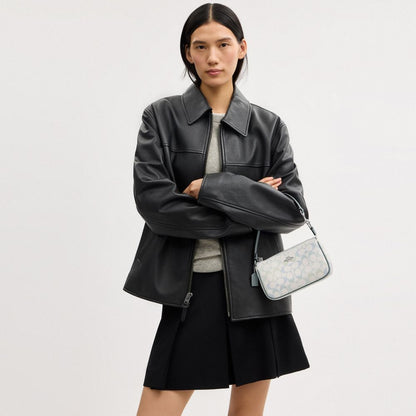 Coach Nolita 19 In Signature Canvas Silver Chalk Blue