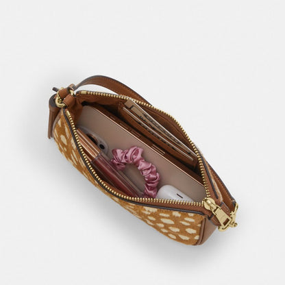 Coach Nolita 19 With Deer Print Gold Brown Multi