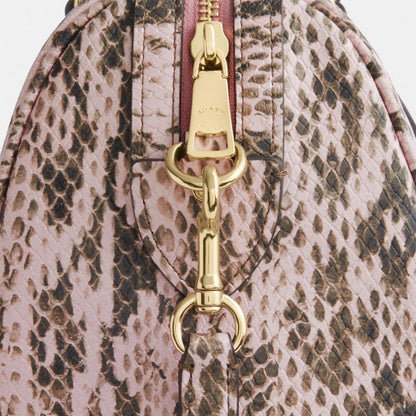 Coach Rowan Satchel Bag Gold Pink