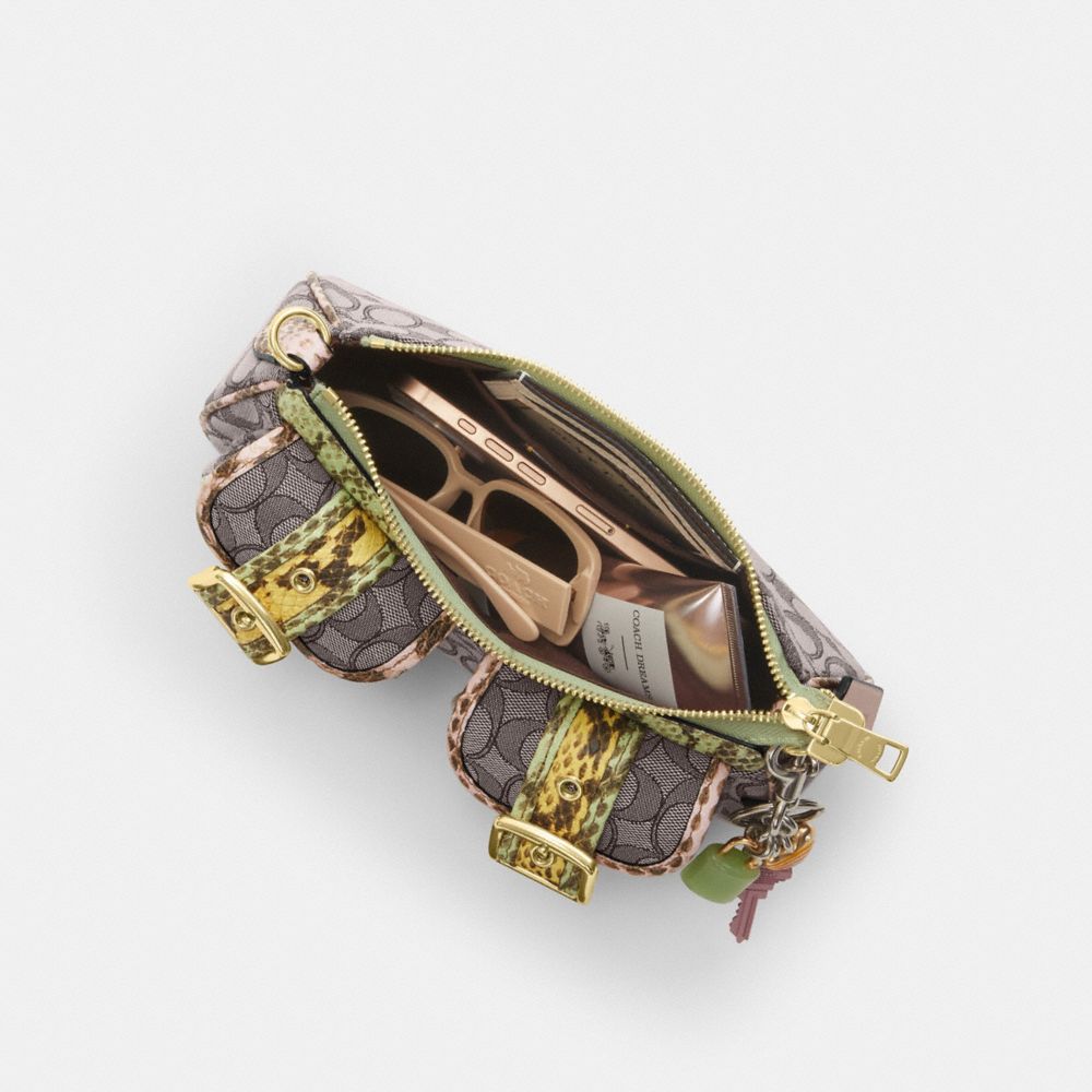 Coach Ashton Shoulder Bag In Signature Jacquard Gold Oak Multi