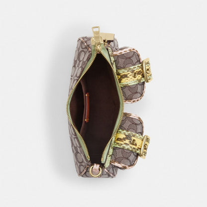 Coach Ashton Shoulder Bag In Signature Jacquard Gold Oak Multi