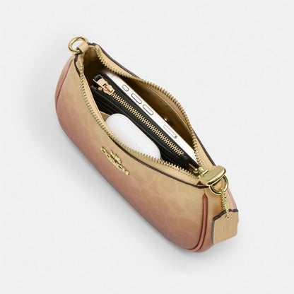 Coach Teri Mini Crossbody Bag In Ombre Signature Canvas Gold Sunset