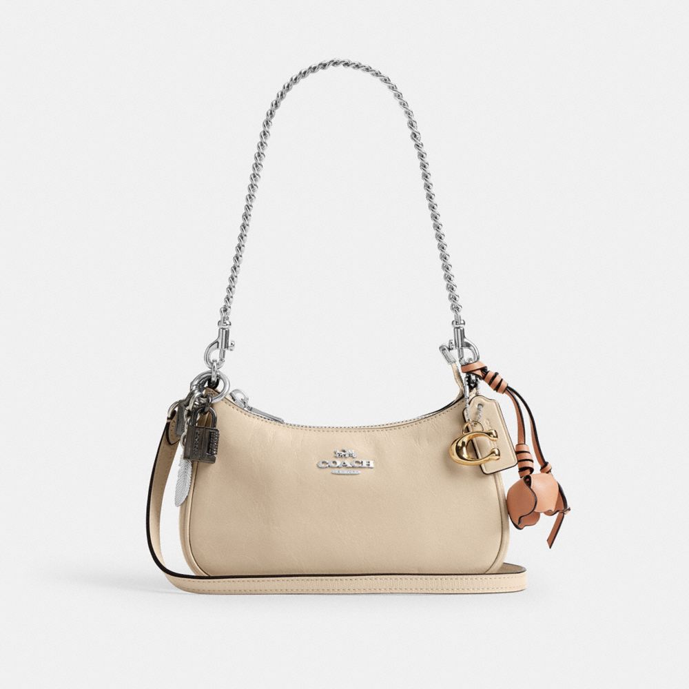 Coach Teri Mini Crossbody Bag With Charms Silver Ivory
