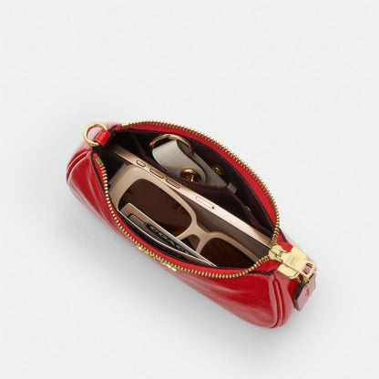 Coach Teri Mini Crossbody Bag With Bows Gold Bright Cherry