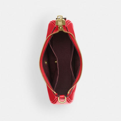 Coach Teri Mini Crossbody Bag With Bows Gold Bright Cherry