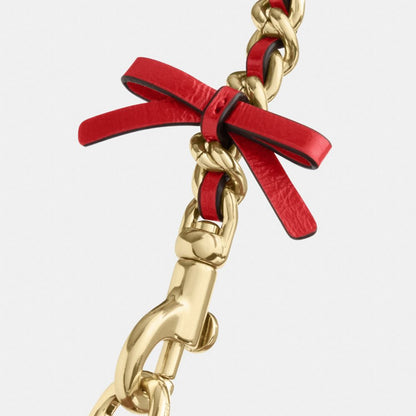 Coach Teri Mini Crossbody Bag With Bows Gold Bright Cherry