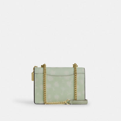 Coach Mini Klare Crossbody Bag With Floral Print Gold Pale Green