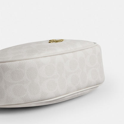 Coach Emily Shoulder Bag In Signature Canvas Gold White Chalk