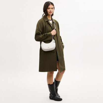 Coach Emily Shoulder Bag In Signature Canvas Gold White Chalk