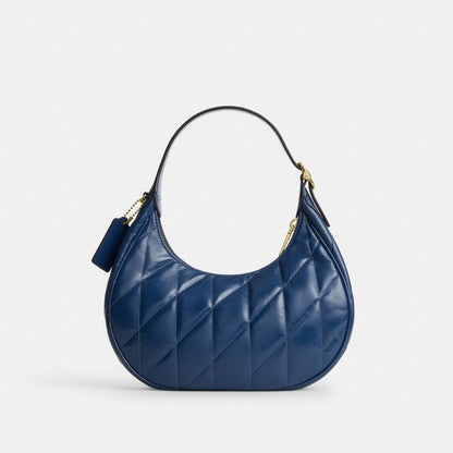 Coach Emily Shoulder Bag With Quilting Gold Deep Blue