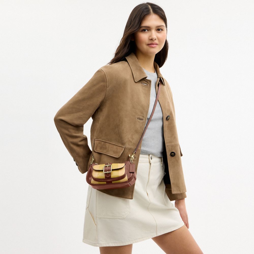 Coach Ashton Mini Shoulder Bag Gold Redwood Multi