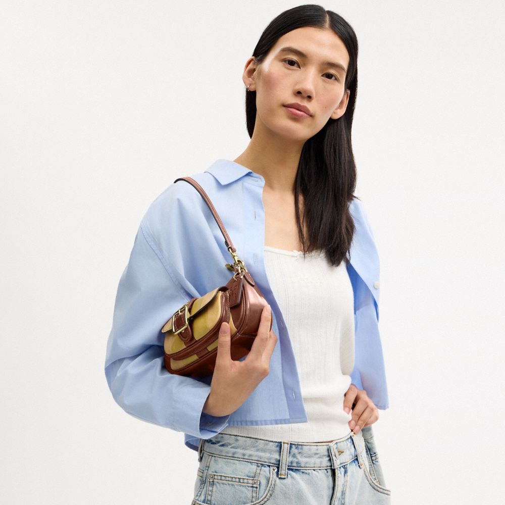 Coach Ashton Mini Shoulder Bag Gold Redwood Multi