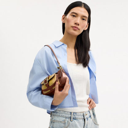 Coach Ashton Mini Shoulder Bag Gold Redwood Multi