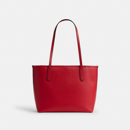 Coach Medium City Tote Bag Gold Bright Cardinal