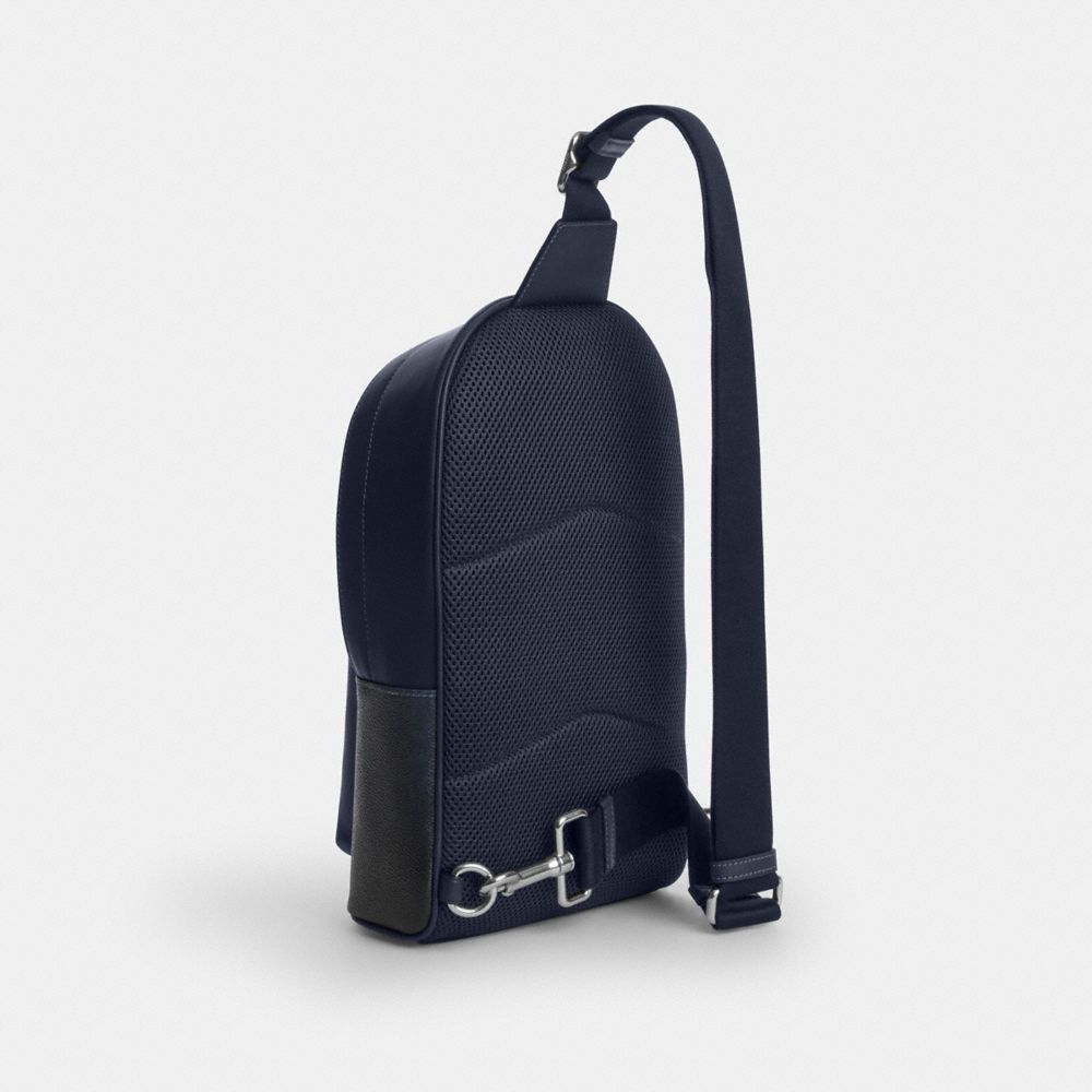 Coach West Pack In Ombre Signature Canvas Silver Blue