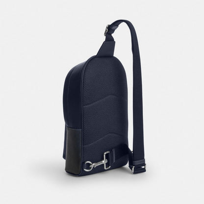 Coach West Pack In Ombre Signature Canvas Silver Blue