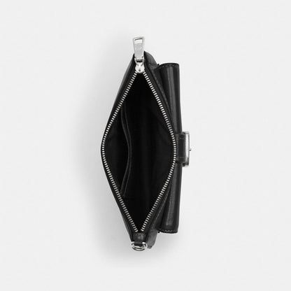 Coach Ashton Wristlet Silver Black