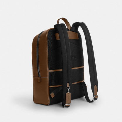 Coach Aiden Backpack Silver Chestnut